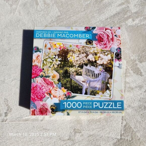 Other - Debbie Macomber 1000 Piece Jigsaw Puzzle Garden Retreat 27" x 19" New Sealed Box